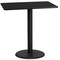 Emma and Oliver 24"x42" Rectangular Laminate Bar Table with 24" Round Base